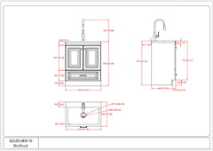 28-inch All-in-One Utility Stainless Steel Sink & Pure White Laundry Cabinet With Brushed Nickel Faucet  from Lordear