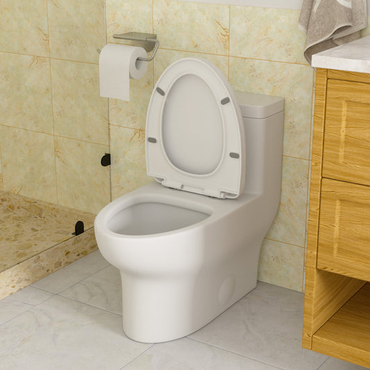 Lordear 1.1/1.6 GPF One-Piece Toilet Dual Flush Elongated Toilet Floor Mounted (Seat Included)  from Lordear