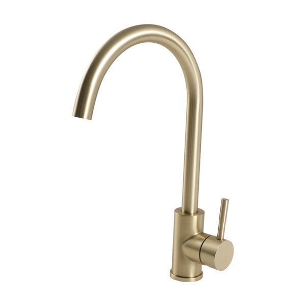 Lordear Bar Sink Faucet 360 Degree Single Handle Stainless Steel Kitchen Faucet Matte Small RV Faucet Hot and Cold Single Lever Brushed Gold  from Lordear