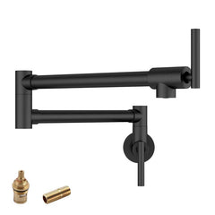 Lordear Stainless Steel Wall Mount Folding Double Joint Swing Arms Kitchen Faucet  from Lordear
