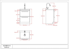 24"/28" Laundry Cabinet with Faucet and Stainless Steel Sink - White  from Lordear