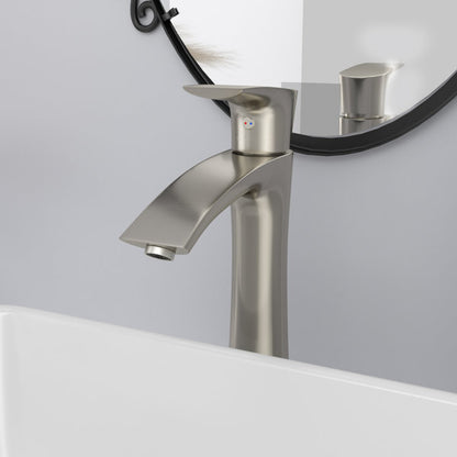 Lordear Single Hole Bathroom Faucet, Single Handle Bathroom Faucet, Bathroom Sink Faucet-Brushed Nickel  from Lordear