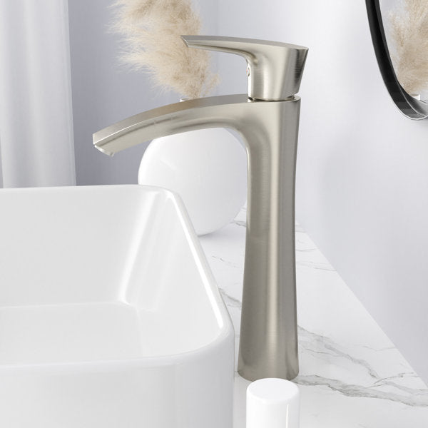 Lordear Single Hole Bathroom Faucet, Single Handle Bathroom Faucet, Bathroom Sink Faucet-Brushed Nickel  from Lordear