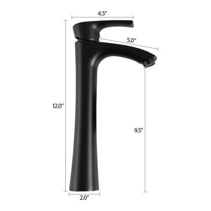 Lordear Single Hole Bathroom Faucet, Single Handle Bathroom Faucet, Bathroom Sink Faucet-Matte Black  from Lordear