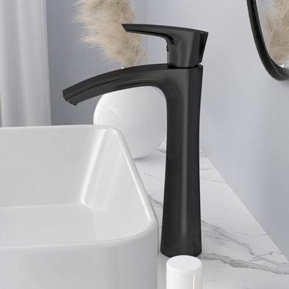 Lordear Single Hole Bathroom Faucet, Single Handle Bathroom Faucet, Bathroom Sink Faucet-Matte Black  from Lordear