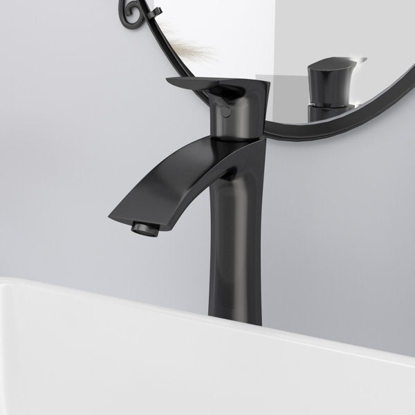 Lordear Single Hole Bathroom Faucet, Single Handle Bathroom Faucet, Bathroom Sink Faucet-Matte Black  from Lordear