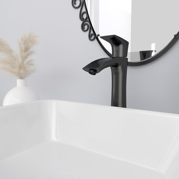 Lordear Single Hole Bathroom Faucet, Single Handle Bathroom Faucet, Bathroom Sink Faucet-Matte Black  from Lordear