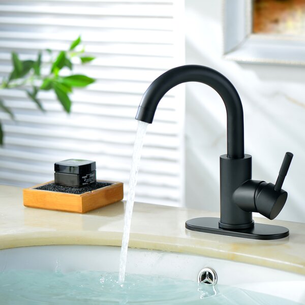 Lordear Black Bathroom Faucet Bathroom Sink Faucet Vanity Single Hole Single Handle Matte Black Modern RV Faucet  from Lordear