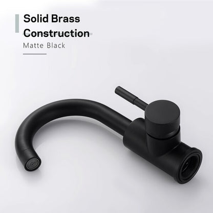 Lordear Black Bathroom Faucet Bathroom Sink Faucet Vanity Single Hole Single Handle Matte Black Modern RV Faucet  from Lordear