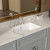 Lordear Rectangle Bathroom Sink Undermount Ceramic Lavatory Vanity Sink | Bathroom Sink | Lordear