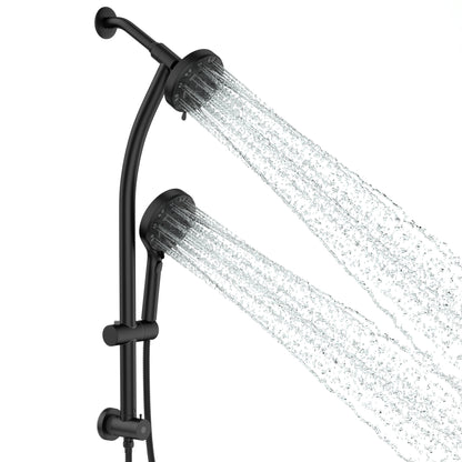 5 Inch Rainfall Round Shower Head Mixer Set and Handheld Shower 8-Mode  from Lordear