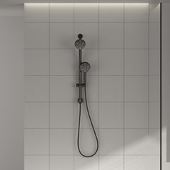 Lordear 5" ‎Stainless Steel Wall Mounted Matte Black Rainfall Round Dual Shower Head Set  from Lordear