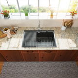 Stainless Steel Kitchen Sink with Boottom Grid 16 Gauge Single Bowl Topmount | Big Deal, Kitchen Drop-in Sink, Kitchen Workstation Sink | Lordear
