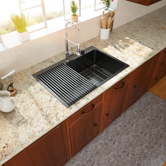 Lordear 28'' Stainless Steel Gunmetal Black Topmount Single Bowl Kitchen Sink  from Lordear