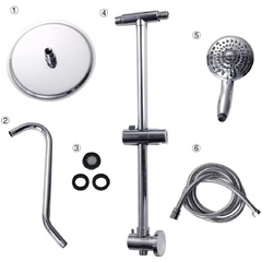 Lordear 10" Stainless steel Wall Mounted Round Rainfall Shower Head with Handheld Shower and Adjustable Slide Bar  from Lordear