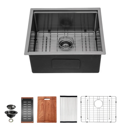 23in W x 18in D Stainless Steel Kitchen Sink Workstation Sink with Accessories Undermount  from Lordear