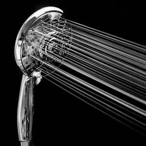 5 Inch Rainfall Round Shower System Shower Head with Handheld Shower 5-Setting Wall Mounted from Lordear