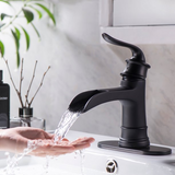 Bathroom Waterfall Sink Faucet Single Handle Modern Commercial Design Solid Brass | Bathroom, Bathroom Faucets, Bathroom Sink Faucet, big sale, Black Friday, Faucet, Lordear, Sink Faucet, Tap, Wash, Washroom | Lordear