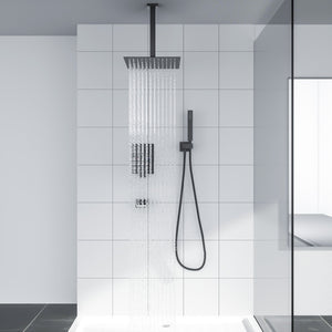 Lordear Shower Set with Rainfall Shower Head and Handheld Shower | Shower Faucets & System | Lordear