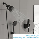 5 Inch Rainfall Round Shower System Shower Head with Handheld Shower 7-Setting Wall Mounted | 5 Inch Shower System, Bathroom, Handheld Shower, Multi Function Rain Shower Head, Rain, Rain Shower Mixer Set, Rainfall Shower System, Shower, Shower Faucets & Systems, Shower Head, Shower System | Lordear