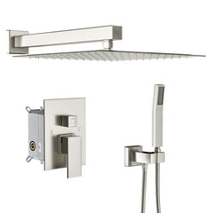 10 Inch Bathroom Rainfall Square Shower System Shower Head with Handheld Shower Wall Mounted  from Lordear