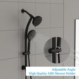 5 Inch Rainfall Round Shower System Shower Head with Handheld Shower and Sliding Bar 7-Mode | 5 Inch Shower System, Bath, Bathroom, Handheld Shower, Multi Function Rain Shower Head, Rain, Rain Shower Mixer Set, Rainfall Shower Head, Rainfall Shower System, Shower, Shower Faucets & Systems, Shower System | Lordear