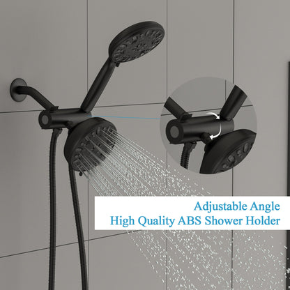 5 inch Rainfall Round Shower Head Mixer Set with Handheld Shower 7-Mode Adjustable | 5 Inch Shower System, Bath, Bathroom, Handheld Shower, Rain, Rain Shower Mixer Set, Rainfall Shower Head, Rainfall Shower System, Shower, Shower Faucets & Systems, Shower Head | Lordear