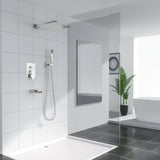 12 Inch Rainfall Square Shower Head System and Handheld Shower with Waterfall Faucet Wall Mounted from Lordear