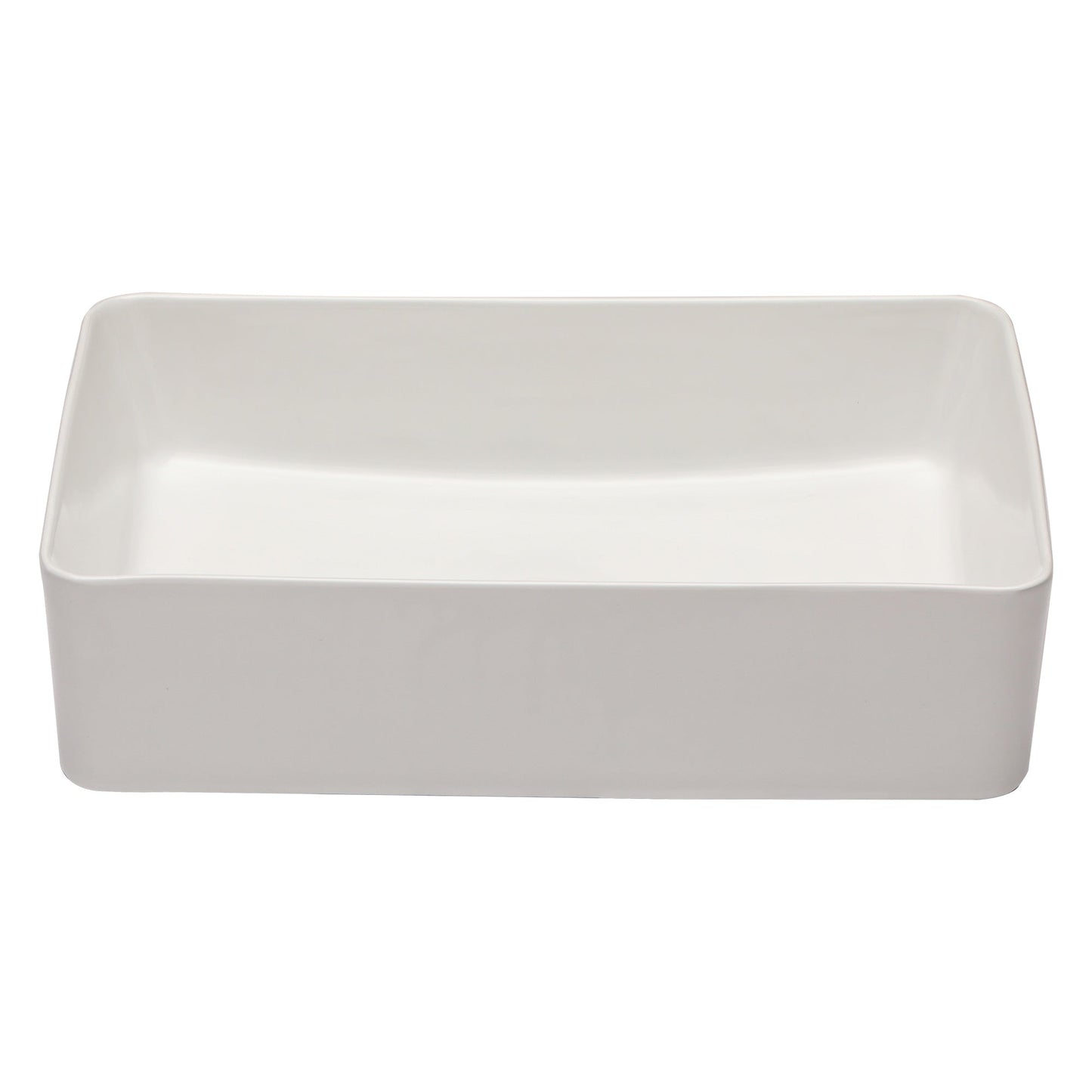 21in W x 14in D Bathroom Vessel Sink Rectangular White Ceramic Above Counter  from Lordear