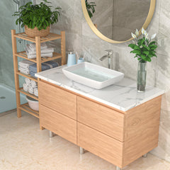 Lordear 24" x 16" White Ceramic Rectangular Vessel Bathroom Sink  from Lordear