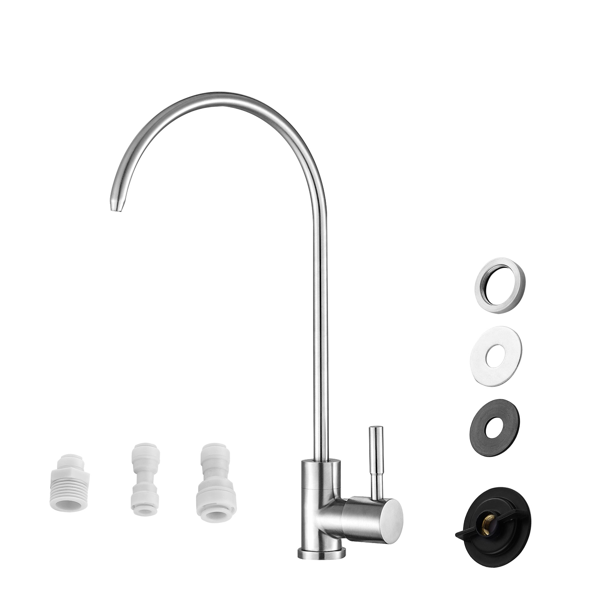 Water Kitchen Faucet Booster Filter 360 Degree Stainless Steel for Reverse Osmosis System from Lordear