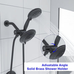 Lordear 5" Stainless Steel Dual Head Wall Mounted Round Shower System  from Lordear