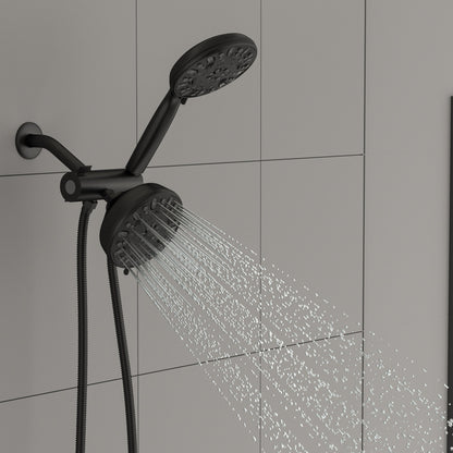 5 inch Rainfall Round Shower Head Mixer Set with Handheld Shower 7-Mode Adjustable | 5 Inch Shower System, Bath, Bathroom, Handheld Shower, Rain, Rain Shower Mixer Set, Rainfall Shower Head, Rainfall Shower System, Shower, Shower Faucets & Systems, Shower Head | Lordear