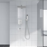 12 Inch Rainfall Square Shower Head System and Handheld Shower with Waterfall Faucet Wall Mounted | 12 Inch Shower System, Complete Shower System, Handheld Shower, over Bath Shower System, Rain Shower Head, Rain Shower Mixer Set, Rainfall Shower, Rainfall Shower Head, Rainfall Shower System, Shower, Shower Faucets & Systems, Shower Head, Shower Heads, Shower Room, Shower System, shower time, Square Shower Head | Lordear