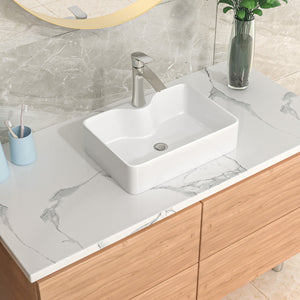 16'' W X 12'' D Bathroom Vessel Sink Washroom Sink Design with Faucet Hole White Ceramic | Bathroom Basin, Bathroom Ceramic Sinks, Bathroom Design, Bathroom Sinks | Lordear