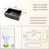 33in W x 22in D Farmhouse Kitchen Sink Workstation Sink with Cutting Board Apron Front from Lordear