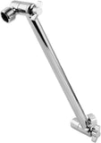 11 Inch Rainfall Shower Head Extender Arm Adjustable Wall Mounted in Chrome from Lordear
