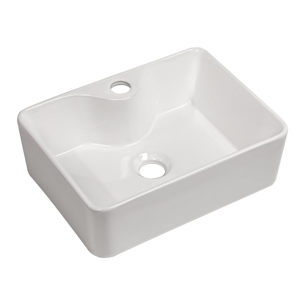 16'' W X 12'' D Bathroom Vessel Sink Washroom Sink Design with Faucet Hole White Ceramic | Bathroom Basin, Bathroom Ceramic Sinks, Bathroom Design, Bathroom Sinks | Lordear