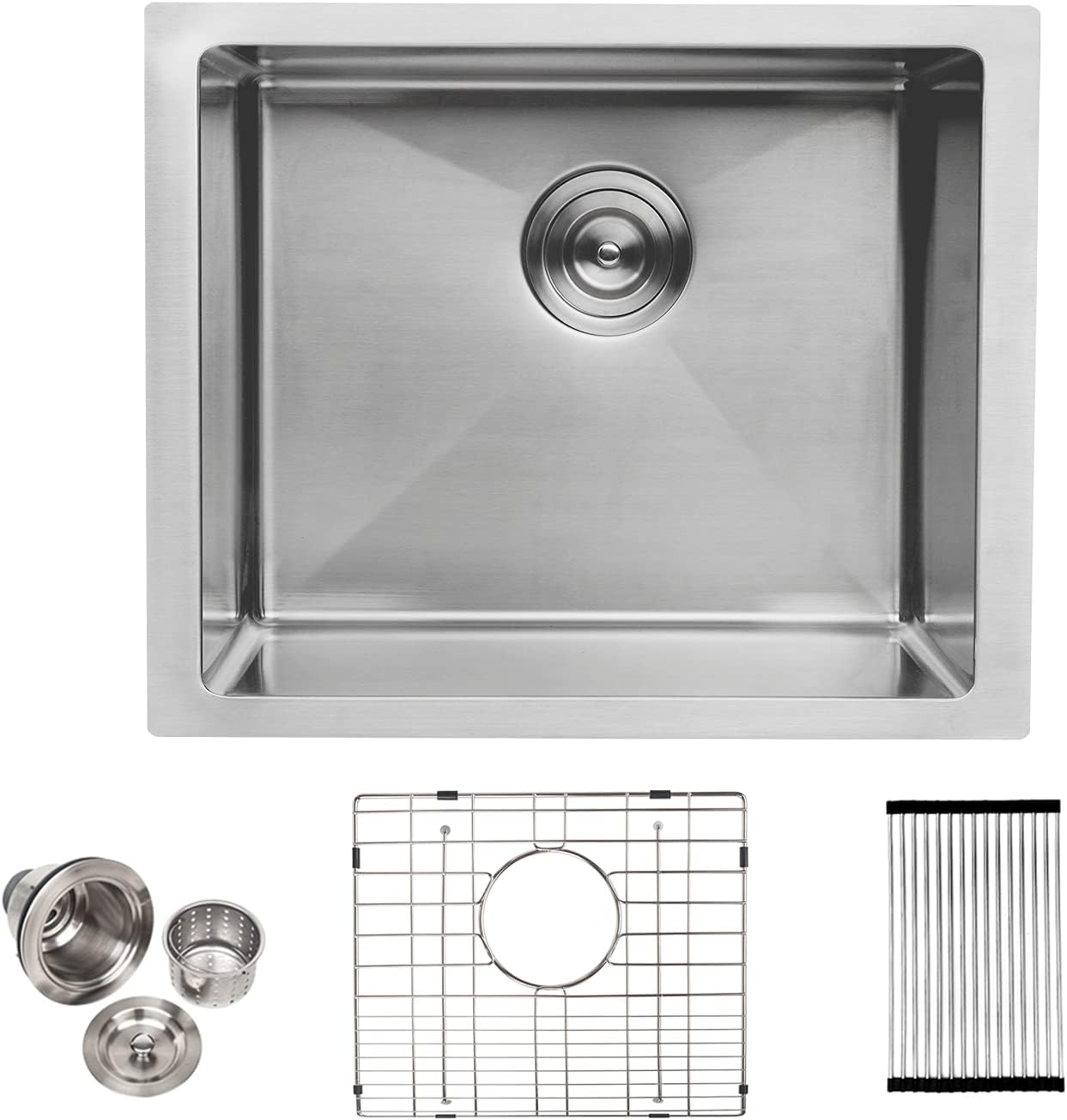 Lordear 23-Inch Small Undermount 16-Gauge Stainless Steel Single Bowl  Kitchen Sink  from Lordear