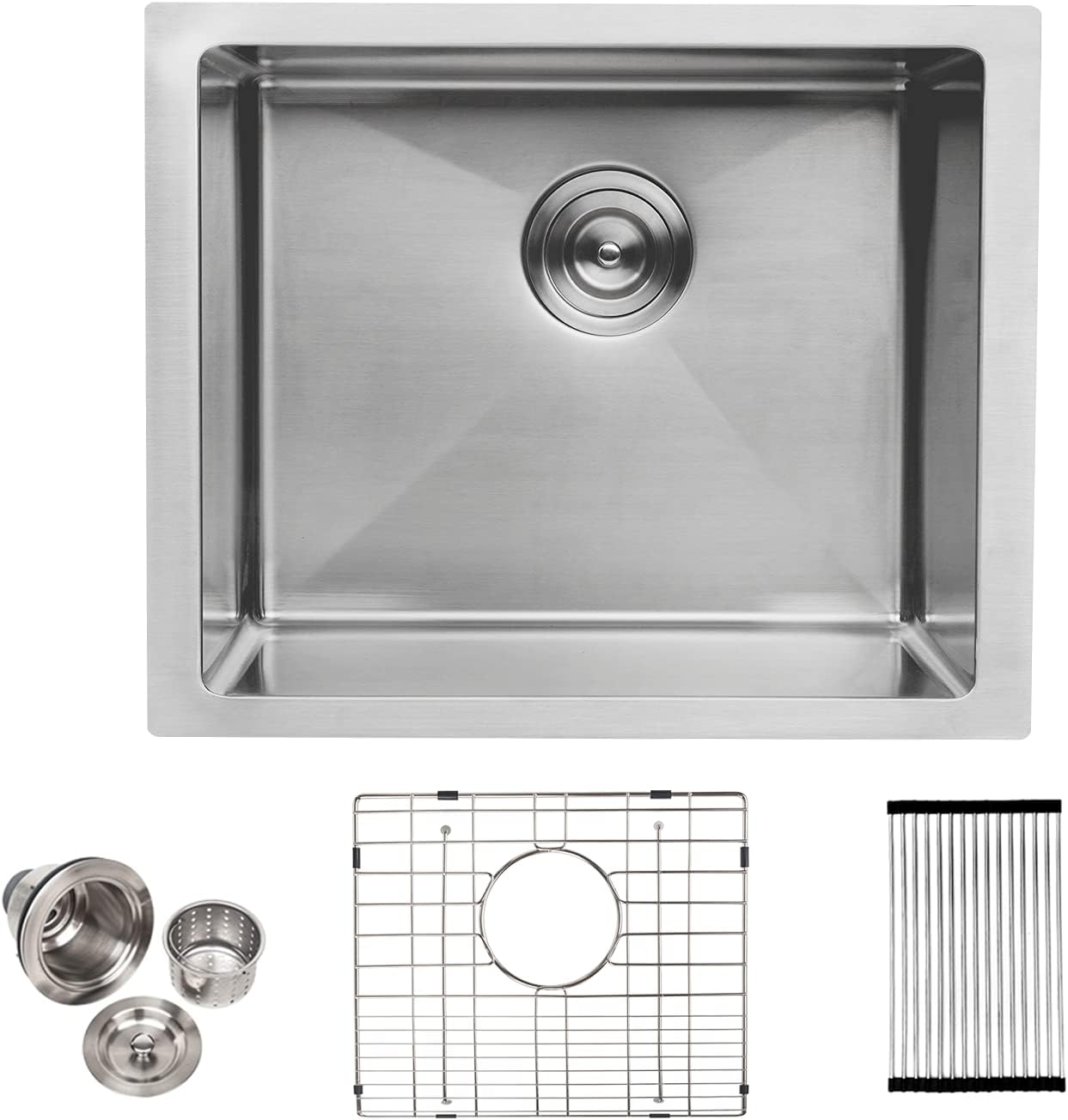 Lordear 23-Inch Small Undermount 16-Gauge Stainless Steel Single Bowl Bar Prep Kitchen Sink | big sale, Kitchen, Kitchen Sink, Kitchen Sinks, Stainless Steel Kitchen Sink, Undermount Kitchen Sink | Lordear
