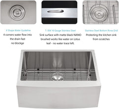 Lordear 27'' Stainless Steel Single Bowl Farmhouse Kitchen Sink  from Lordear