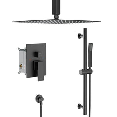 16 Inch Rainfall Square Shower System Shower Head with Handheld Shower Ceiling Mounted  from Lordear