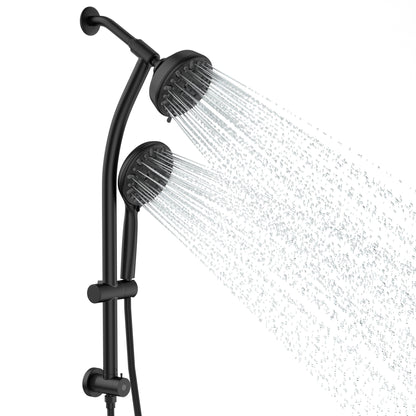 5 Inch Rainfall Round Shower System Shower Head with Handheld Shower and Sliding Bar 7-Mode  from Lordear