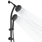 5 Inch Rainfall Round Shower System Shower Head with Handheld Shower and Sliding Bar 7-Mode from Lordear