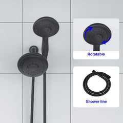 Lordear 5" Stainless Steel Dual Head Wall Mounted Round Shower System  from Lordear