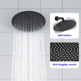 10 Inch Rainfall Round Shower Head with Bathroom Faucet Wall Mounted (Valve Included) | 10 Inch Shower System, Bath, Bathroom, Bathroom Faucet, big sale, Black Friday, Rainfall Shower Head, Shower, Shower Faucets & Systems, Shower head, Wall Mounted | Lordear
