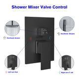 16 Inch Rainfall Square Shower System Shower Head with Handheld Shower Ceiling Mounted from Lordear