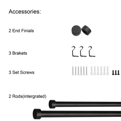 05  Adjustable Single Metal Curtain Rod Telescopic Rod With Accessories | adjustable curtain rod, auto part, Curtain Rod, cylinder, metal, Metal Curtain Rod, single curtain rod, Telescopic curtain rod, titanium | Lordear