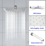 10 Inch Rainfall Square Shower System Shower Head with Handheld Shower | 10 Inch Shower System, Bath, Bathroom, Brushed Nickel Shower Head, Complete Shower System, Handheld Shower, Rainfall, Rainfall Shower System, Shower, Shower Faucets & Systems, Shower Head, Shower System | Lordear