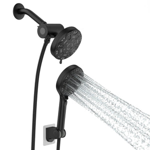 5 inch Round Bathroom Rainfall Shower Head Mixer Set and Handheld Shower 8-Mode Wall Mounted | 5 Inch Shower System, Bath, Btahroom, Handheld Shower, Long Inventory Age, Multi Function Rain Shower Head, over Bath Shower System, Rain Shower Mixer Set, Rainfall Shower Head, Rainfall Shower System, Shower, Shower Faucets & Systems, Shower System | Lordear